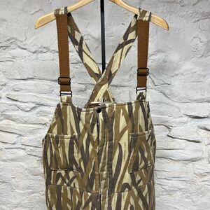 Walls Blizzard Pruf Waterfowl Camo Insulated Overalls Duck Hunting Quilted Vtg